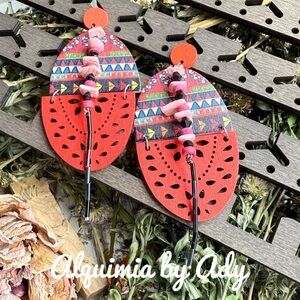 Alquimia Red and Multicolor Earrings
